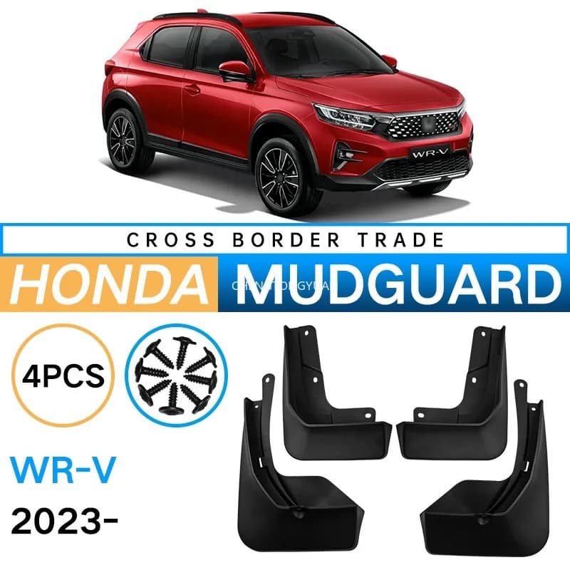 MudFlaps For Honda WR-V WRV E RS 2023 Mudguards Mud Flaps Splash Guards Front Rear Wheels Fender Car Accessories 4Pcs