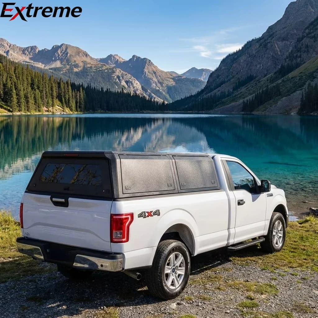 EXTREME Lightweight  Truck Camper Hardtop Canopy with Locking Function for F150 99-04 8.0FT/ F250 17-25 8FT