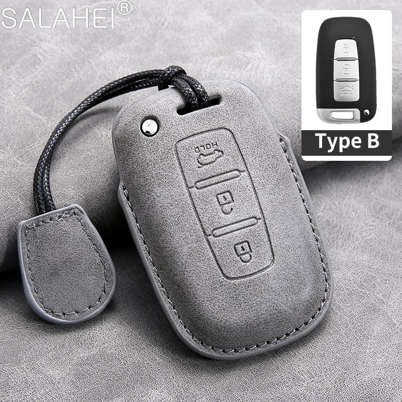 3button Car Key Case Cover Leather Protection Shell For Kia Sportage K2 K3 K4 K5 Sorento KX3 KX5 Forte Auto Interior Accessories