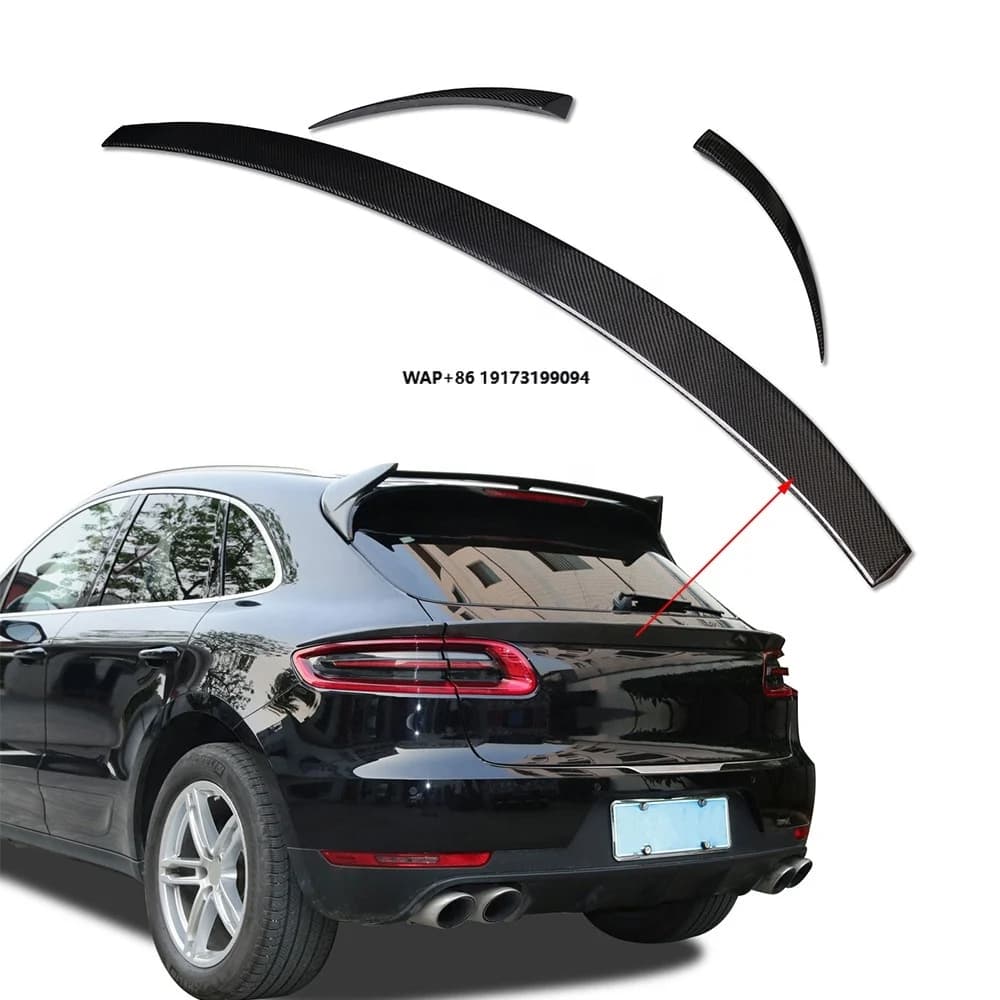 For  Macan 95B Carbon Fiber Rear Mid Spoiler 2014+ Model Car