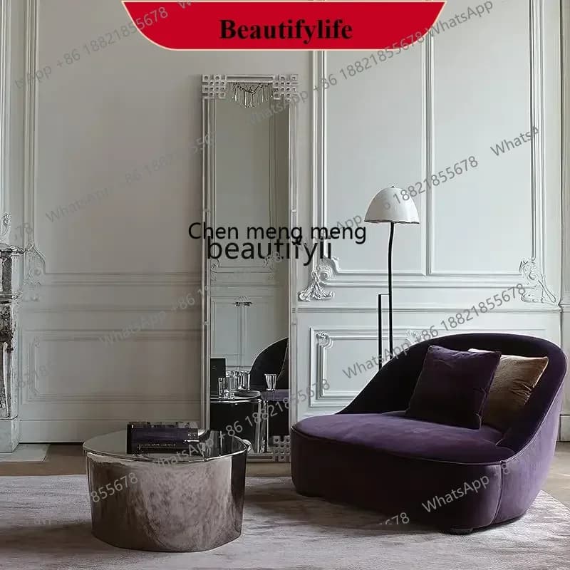 fitting mirror premium French retro wall decorative mirror living room entrance floor-to-ceiling mirror