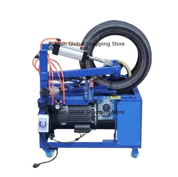 Waste Scrap Tyre Tread Sidewall Cutting Recycling Machine with Engine High Productivity 3-Piece Cutting Automatic