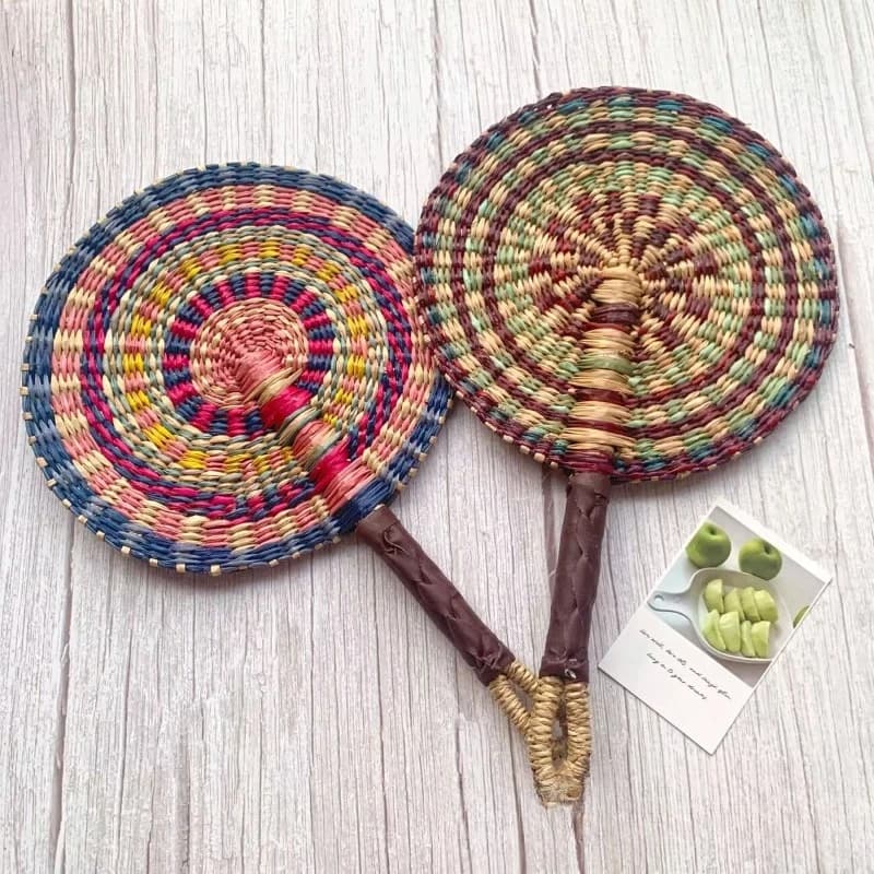 Summer fan round seaweed woven shaker fan color home wall  fan c