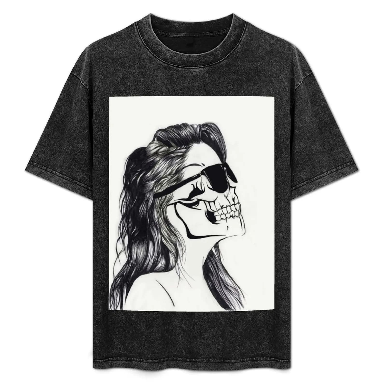 Skeleton Girl T-Shirt Christmas Casual Short Sleeve Top