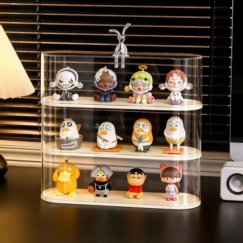 Blind Box Storage Display Rack, Bubble Mat Figurine Display Box, Transparent For Lego Doll Dustproof Box Acrylic Storage Cabinet