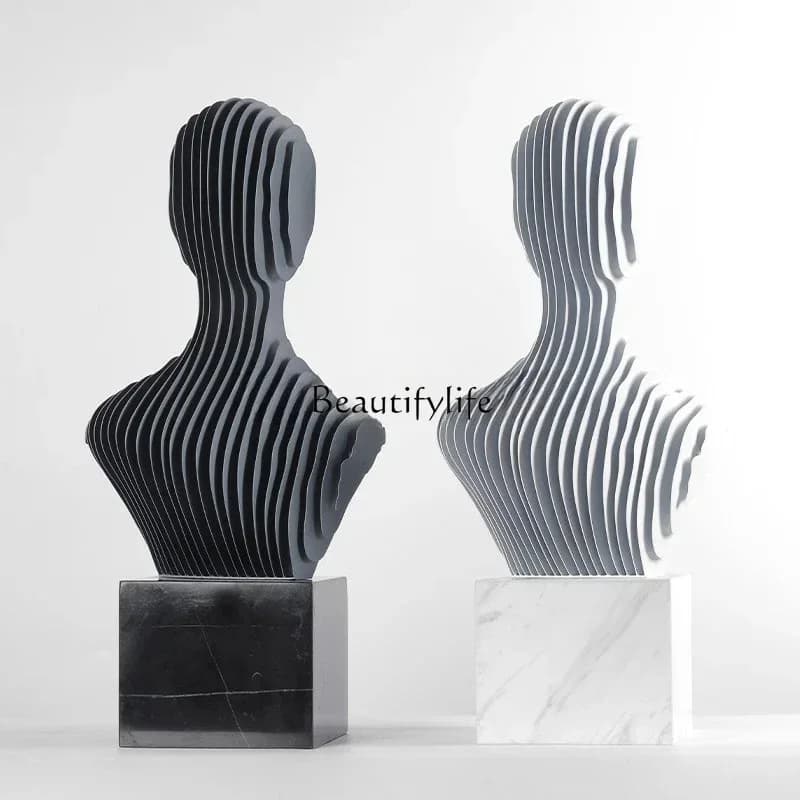 35abstract figure sculpture creative soft decorative artwork large iron ornamentSSS