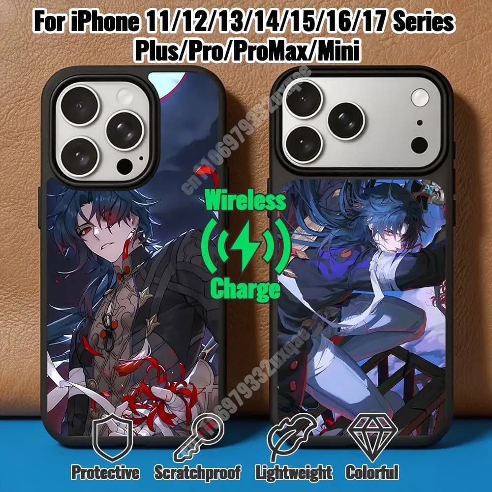 Honkai Star Rail Blade Magnetic Charge Case for iPhone 17 16 Pro Plus 15 14 Max Mini 13 12 11 Secure Protector