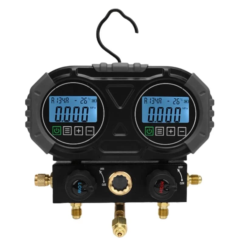 Digital Manifold Gage Electronic HVAC Refrigerants Recharge Pressure Tester Tool 0-6000 Kpa
