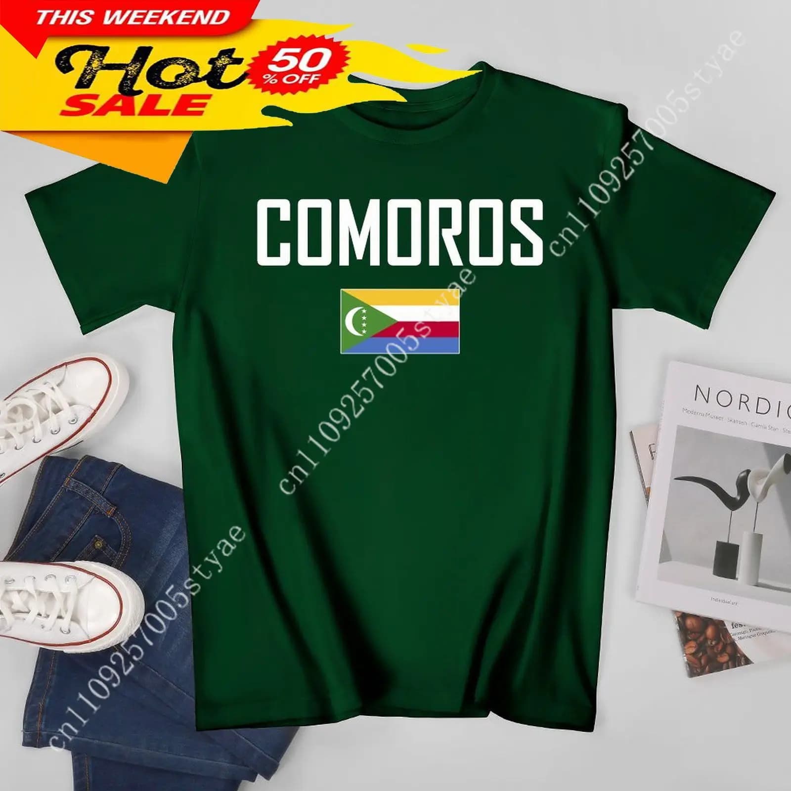 COMOROS Flag T Shirt Men Tees 3D Sports Jersey Fashion Soccer Clothes Football Fans Gift Patriotic T-shirt TShirt