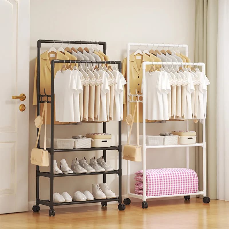 Metal Integrated Shoe Hat Rack Multi-Functional Bedroom Storage Clothes Rack Coat Rack ORGANIZER for CLOSETpromote sales