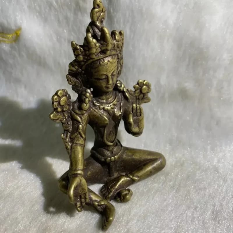 Antique White Tara Tibetan buddha Bodhisattva Buddha Statue home Decoration