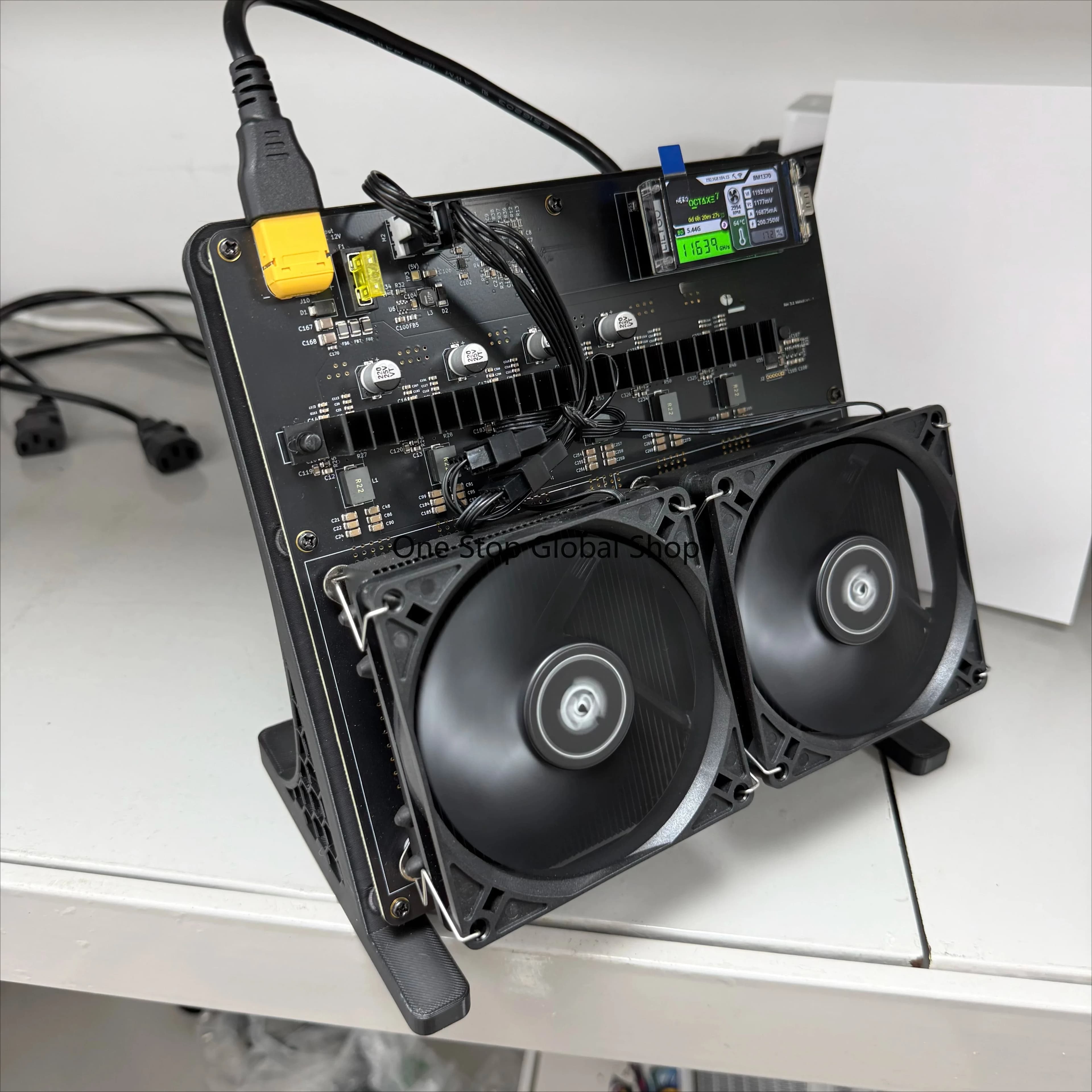 New Rev3.1 12T With Mean Well PSU BTC Solo Miner Nerd Octaxe 12T Lucky Miner Dual Fans
