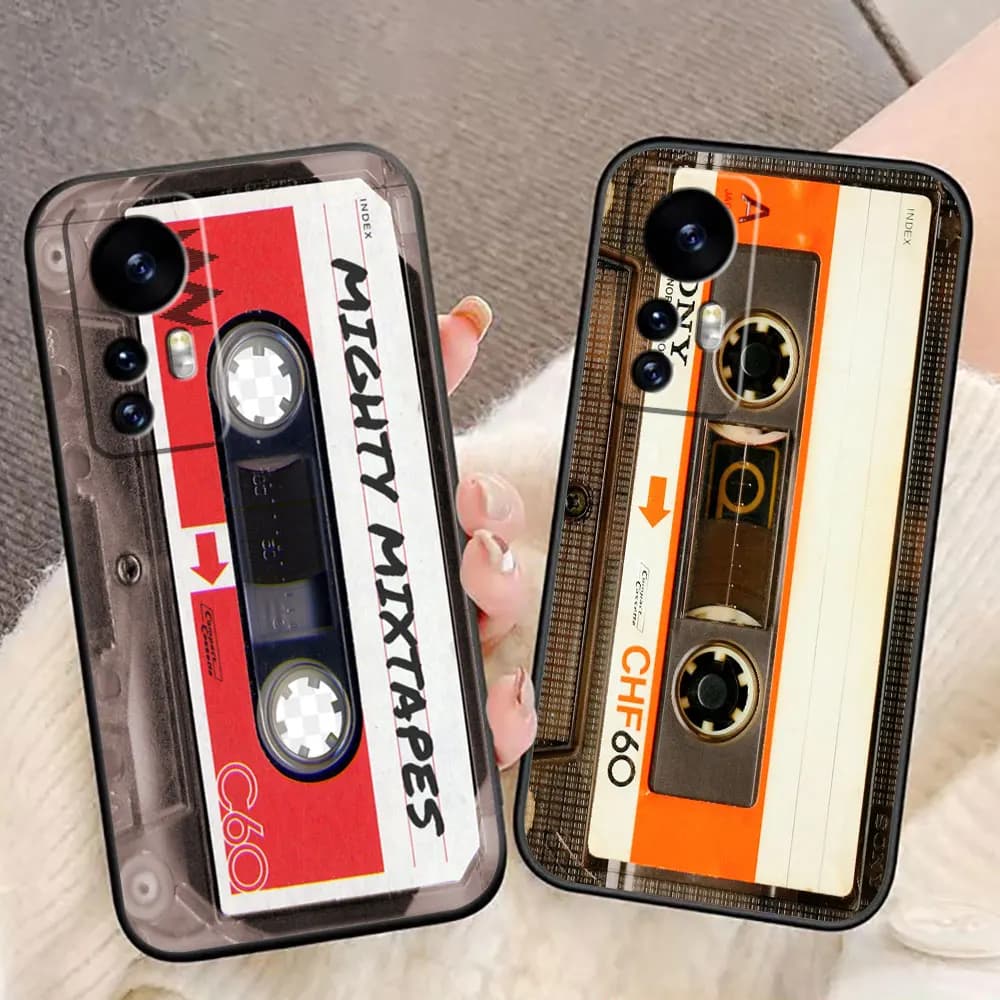 Vintage Old Cassette Tape Cover Phone Case For Xiaomi 11 11T 12 12T 13 14 14T 15 POCO F5 F6 F7 X3 X5 M4 M5 M6 M7 Silicone Case