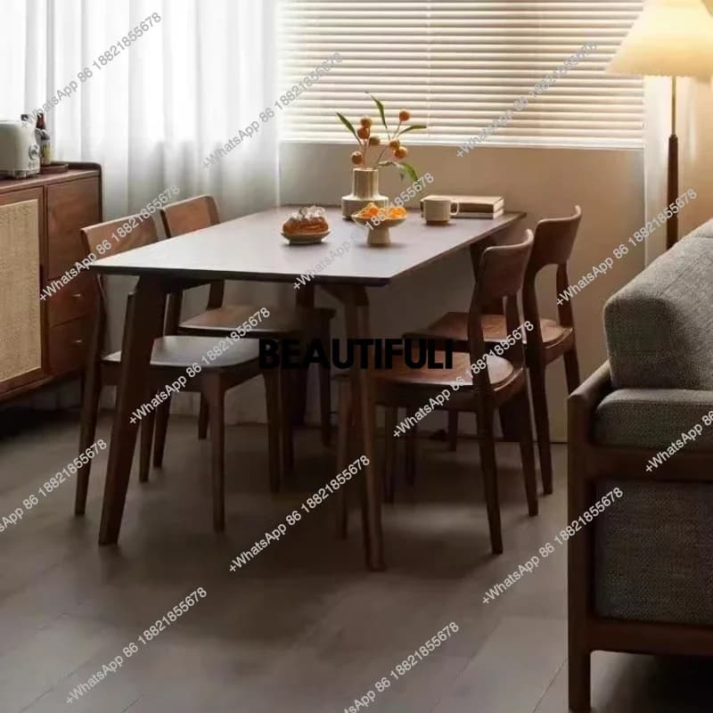 H Design Square Dining Tables Wood Sets Restaurant Nordic Modern Kitchen Dining Tables Home Center Juegos De Comedor Furniture