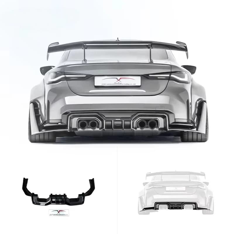 Car Modification AD Style Carbon Fiber Rear Bumper Rear Diffuser Rear Lip Suitable for BMW M4 Body Kit Upgrade