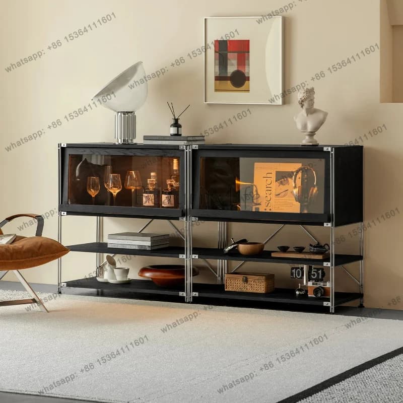 PG Wood Corner Living Room Cabinets Luxury Craft Organizer Storage Living Room Cabinets Accent Display Gabinete Trendy Furniture