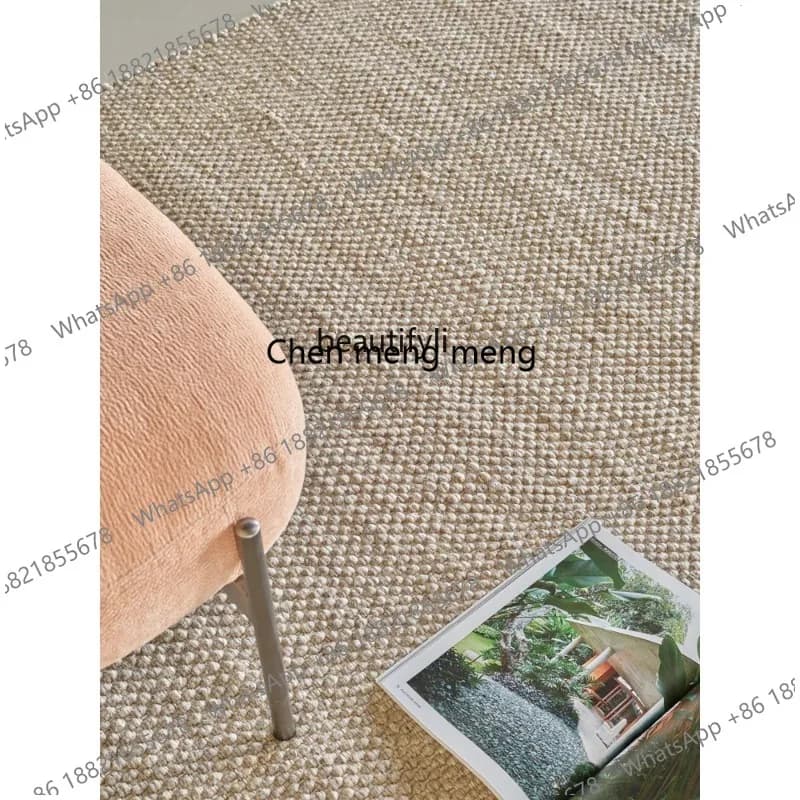 F132  Carpet Living Room Granular Handmade Wool Household Coffee Table Blanket Wabi Sabi Simple Bedroom Bedside Blanket X