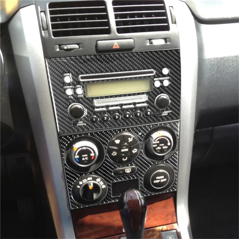 Carbon Fiber Car Central Control Button Panel Trim Cover Stickers For Suzuki Grand Vitara 2006-2013 With Manual Transmission