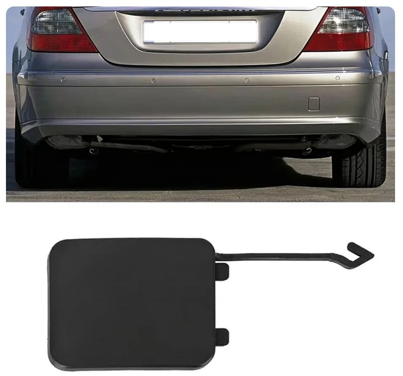 For Mercedes Benz W211 E Class E280 E320 E350 E550 E500 E55 2002 2008 Car Rear Bumper Tow Eye Hook Cover Cap Durable ABS Auto Ex