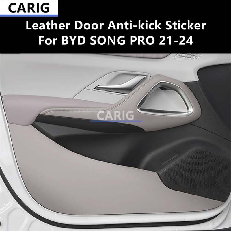 For BYD SONG PRO 21-24 Leather Door Anti-kick Sticker Modified Car Interior Protection Film Modification Accessories Refit