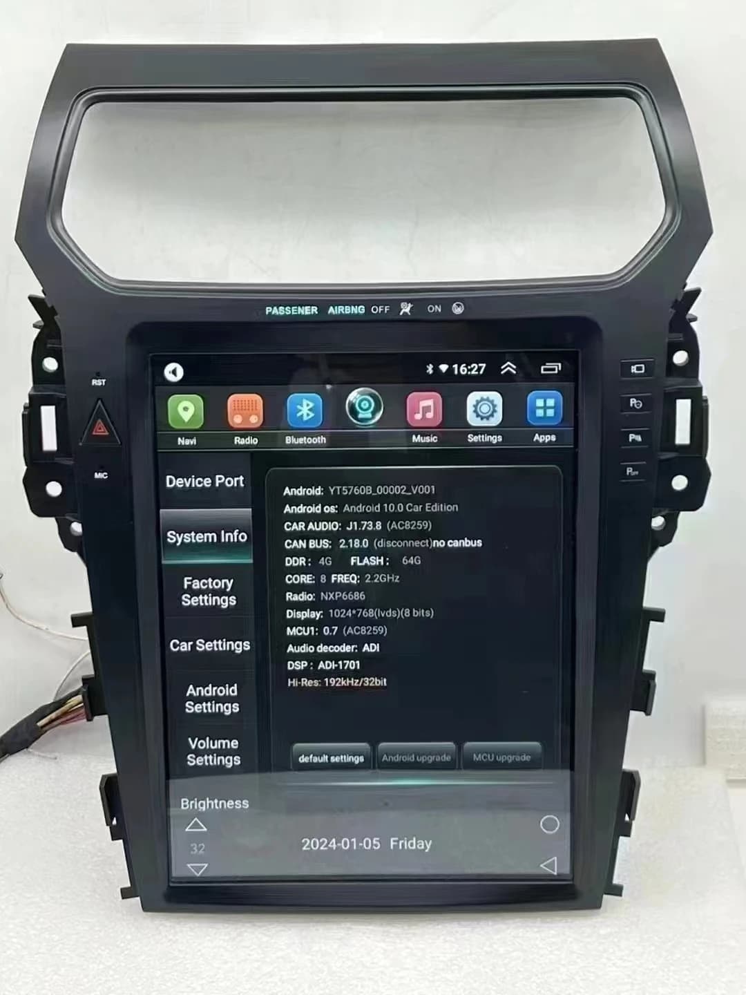 12.1 Inch Tesla Style Android Car Radio Stereo Dashboard Mounted GPS Navigation CarPlay For DVD Player Explorer 1 Year