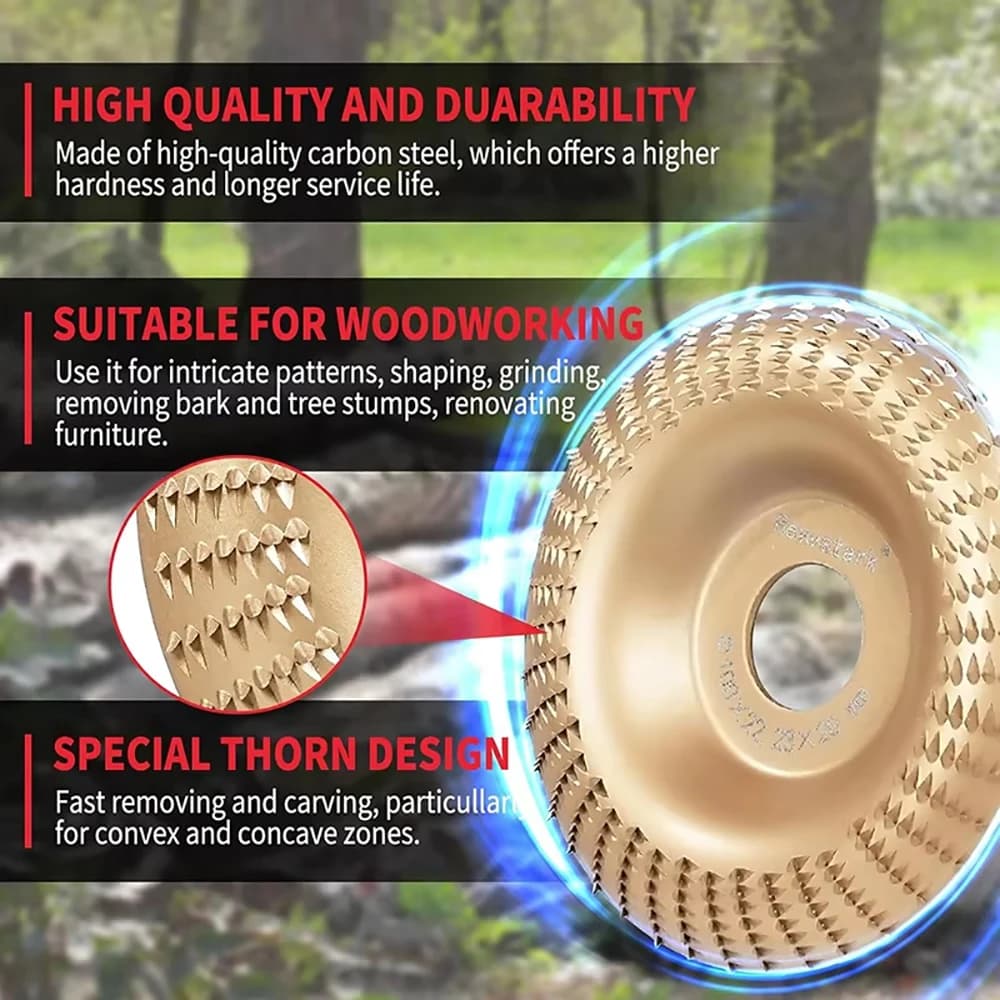 3PCSWoodworking Shaping Sanding Prick Saw Blade Angle Grinder Round Polishing Disc Wood Tea Tray Carving Power Tool Accessories