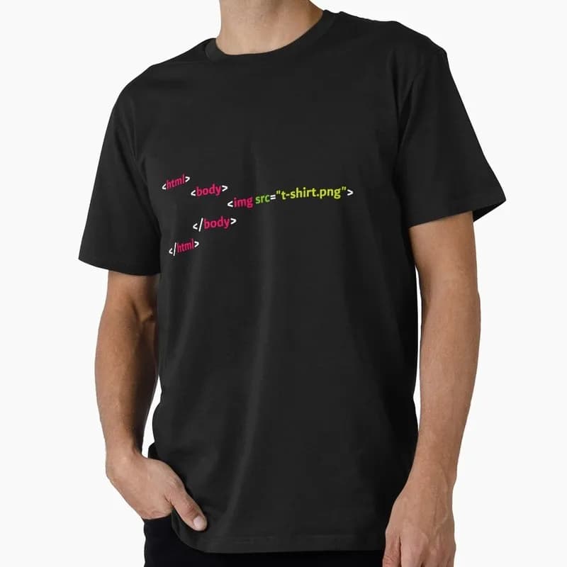 Funny HTML Code Graphic T‑Shirt for Programmer Software Engineers Geek IT Developer Fan Gift Tees S-6XL