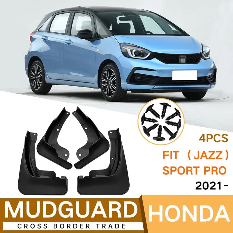 For Honda Fit Trendy Edition Fit Jazz Sport Pro 2021 car fender tiles car accessories fender flares mud flaps