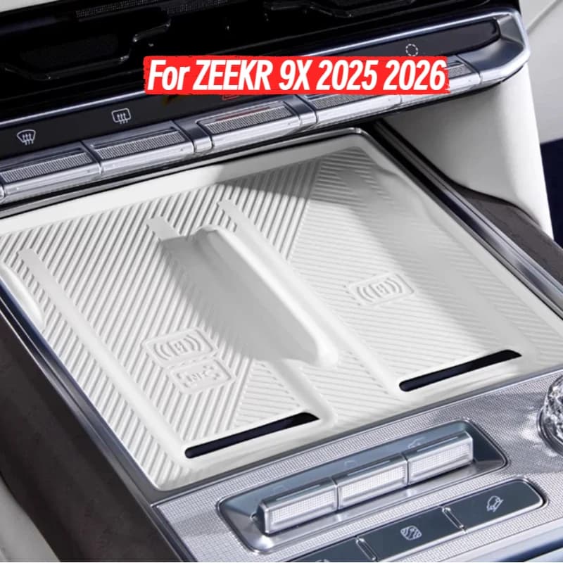 For ZEEKR 9X 2025 2026 Central control wireless charging silicone pad Anti slip and scratch pad Car interior accessories