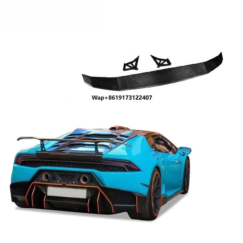For LP580 LP610 Dry Carbon Fiber Trunk Spoiler Car Bracket Fixed Dry Carbon Fiber Tail Wing Decoration