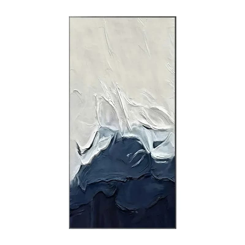 Pure hand-painted aluminum alloy oil painting light luxury simple style modern sofa background wall hanging painting wabi sandy