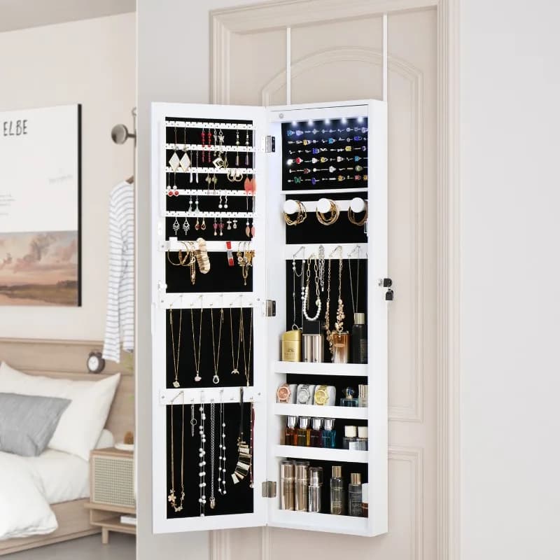 Jewelry cabinet storage mirror cabinet, bedroom full-body mirror cloakroom full-length mirror