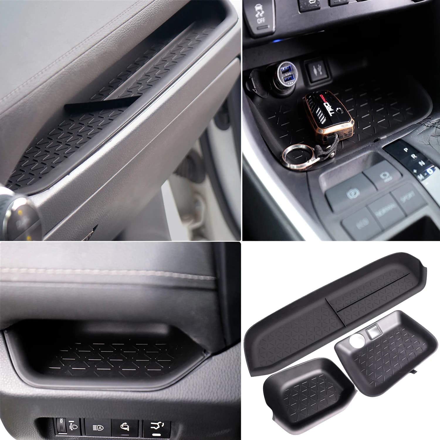 Central Console Organizer Pad Water Cup Main Driver Co-pilot Storage Box Mat for RAV4 2020 2021 2022 2023 2024 Accessory