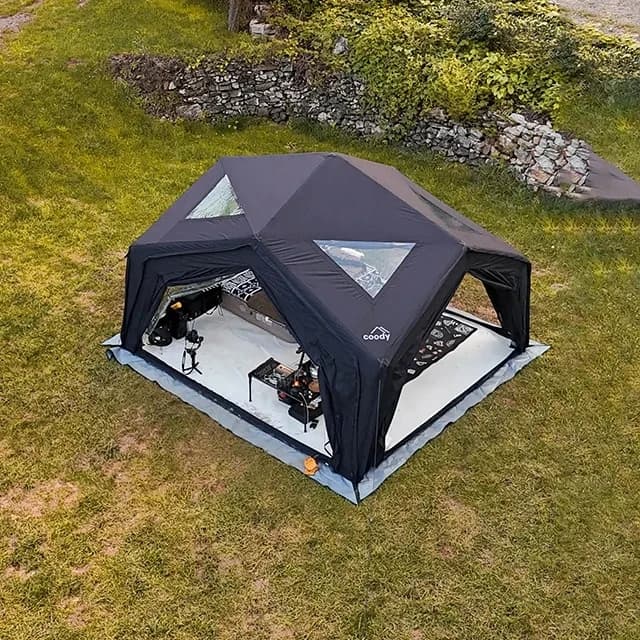 Outdoor Camping Cotton Black Air Tent Inflatable Camping Tent Outdoor Hub Tent