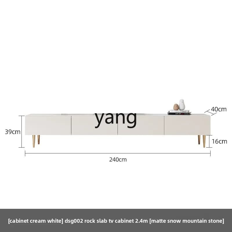 LMM modern simple rock panel TV cabinet coffee table combination Italian minimalist living room small apartment
