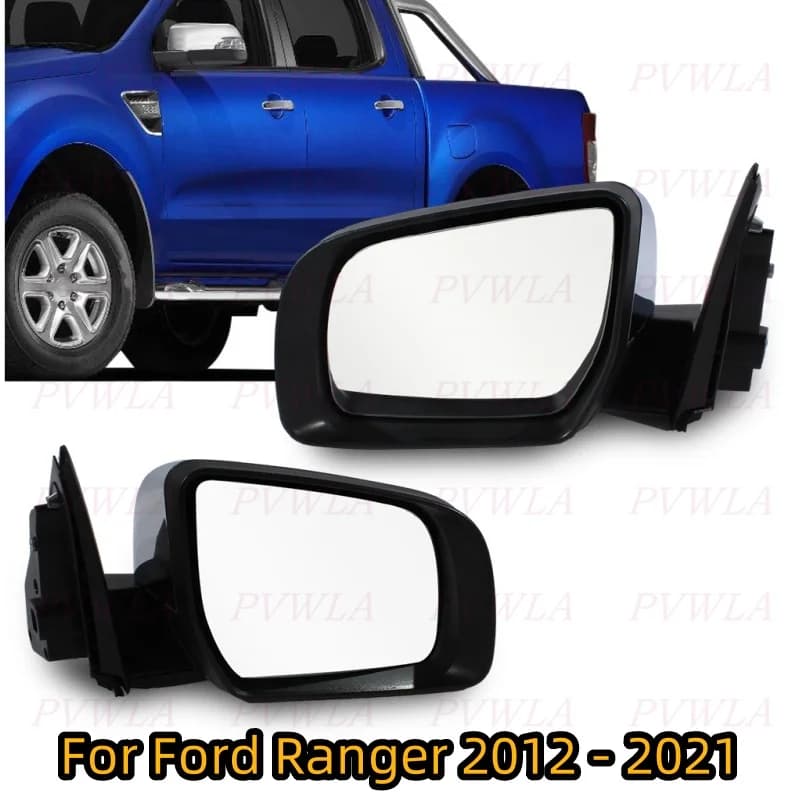 7PIN Chrome Heat Power Fold Turn Light Rear Mirror Assembly For Ford Ranger 2012 2013 2014 2015 2016 2017-2021 Car Accessories