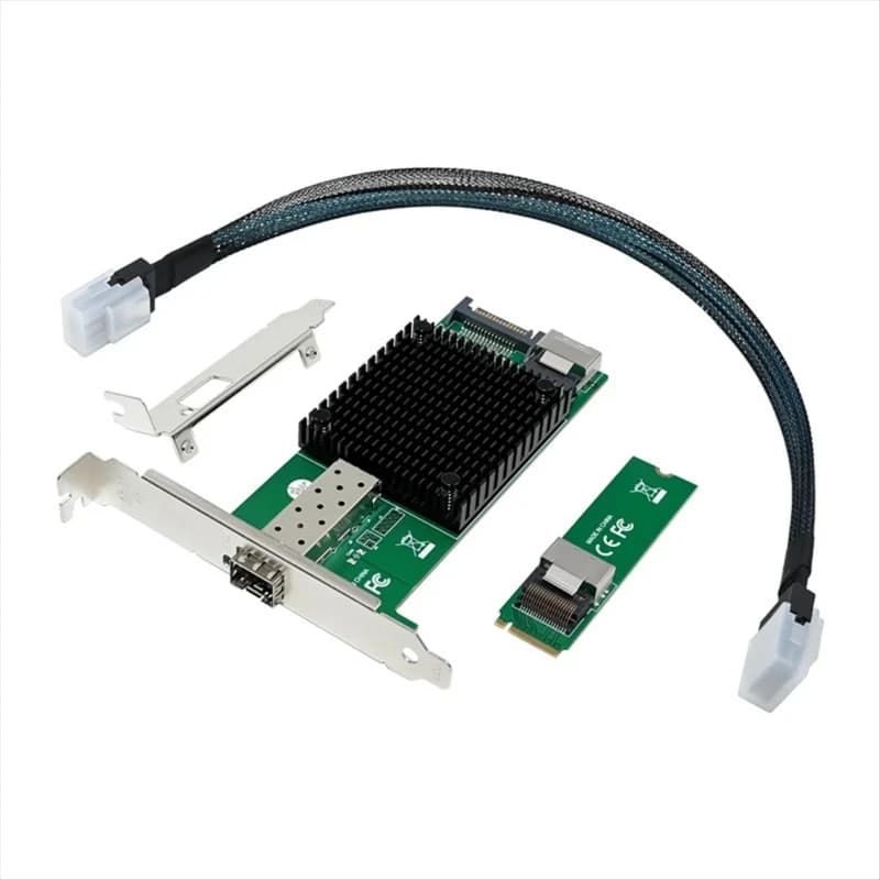 Server Network Card M.2 M X520-DA1 10G SFP+ Fiber Optic Industrial Computer Server Network Card JL82599EN Chip