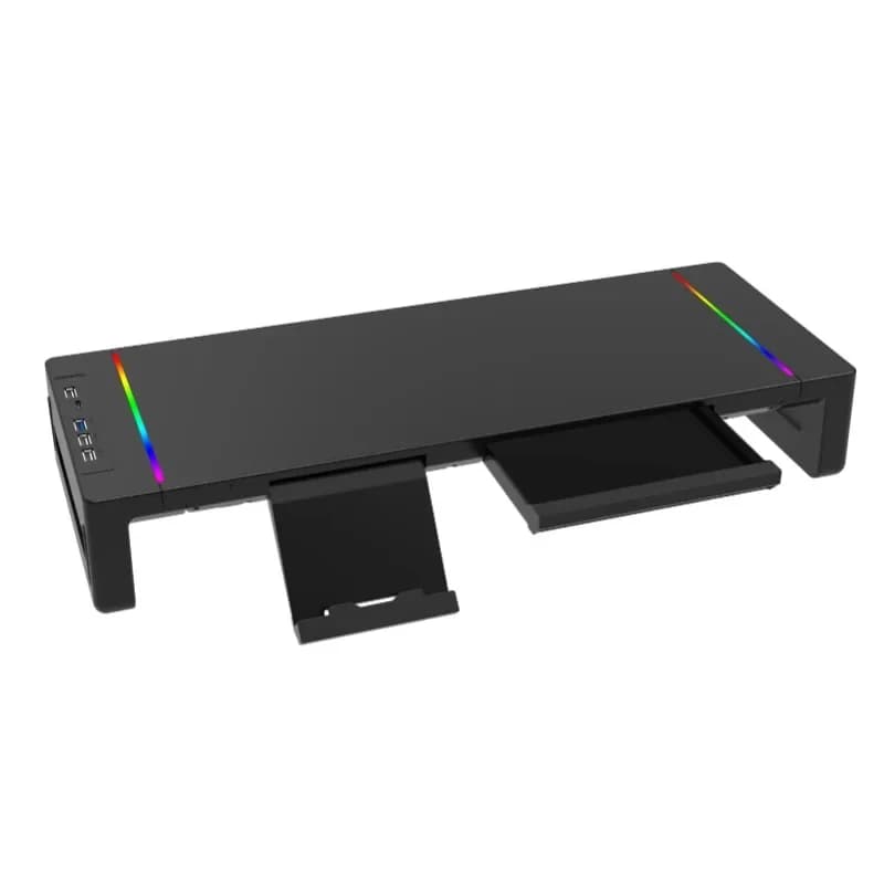 Desktop computer monitor heightening rack multi-function USB expansion lantern desktop storage display base