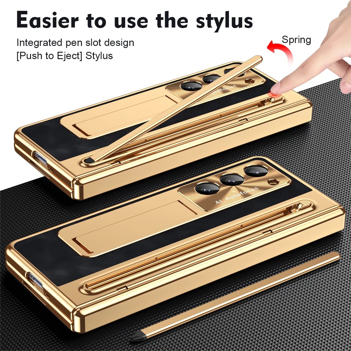 360 Full Protection Hinge Case For Samsung Galaxy Z Fold 8 Ultra 7 6 5 4 3 Leather Touch Pen Folding Cover Tempered Glass Film