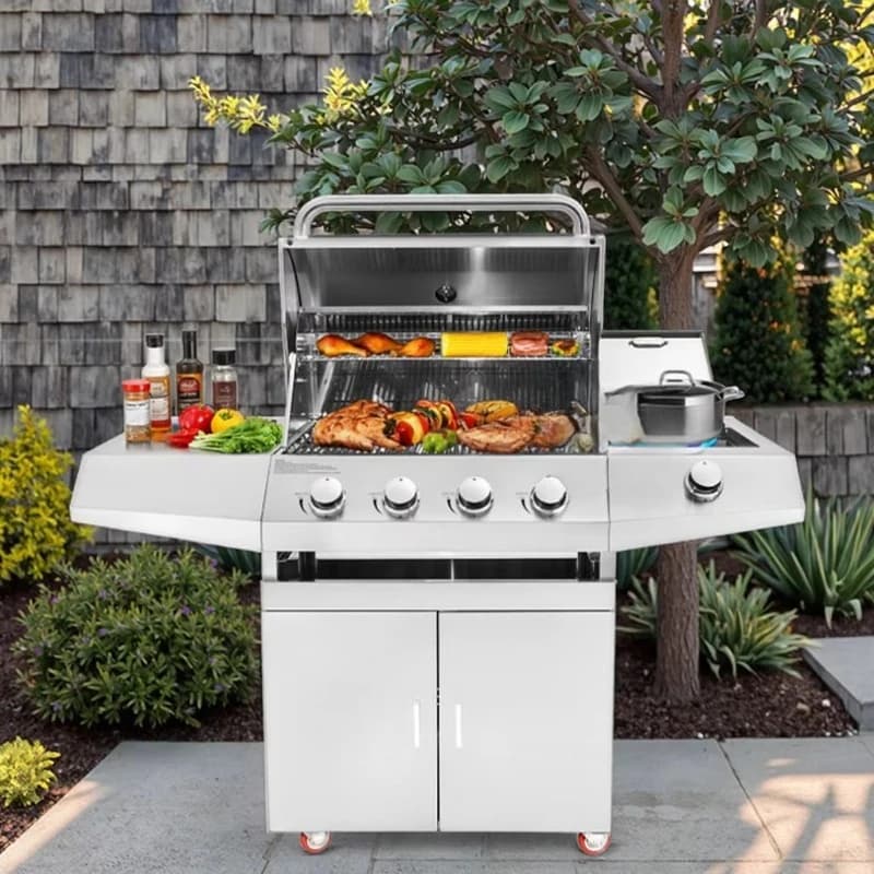 Premium Modern BBQ Luxury Powder Coated Outdoor Kitchen Pizza