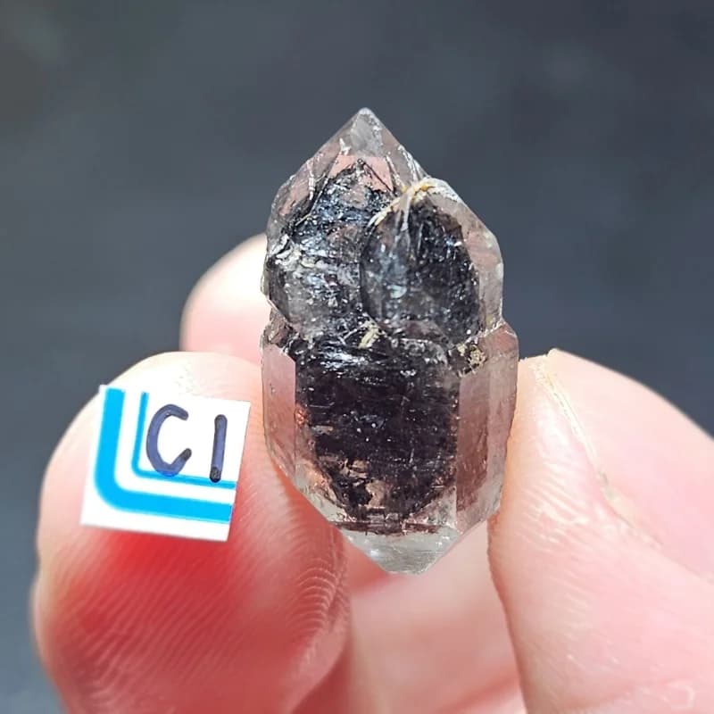 Natural American Black Herkimer Diamond Energy Crystal Healing Witchcraft Stone Mineral Specimen