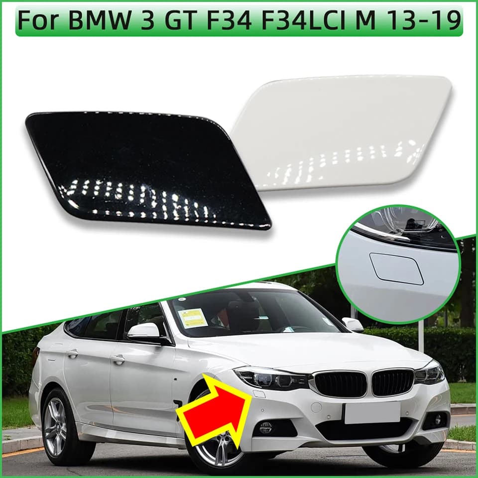 For BMW3 GT Gran Turismo F34 F34LCI M 2013-2019 Bumper Headlight Washer Nozzle Cover Shell Garnish Cap#5111806225 With Color
