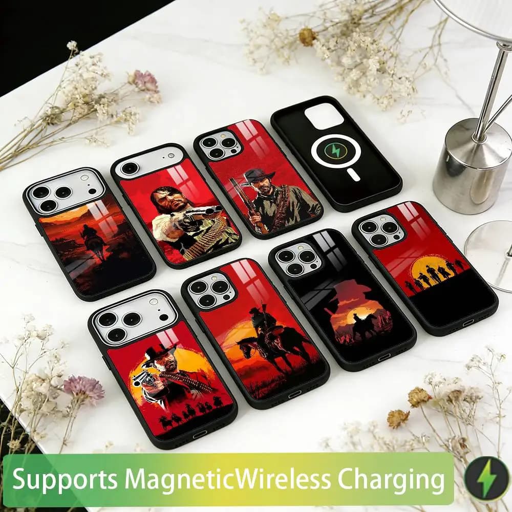 R-Red D-Dead R-Redemption Phone Case For iPhone17,16,15,14,13,12,11 Plus,Pro Compatible with magnetic wireless charging