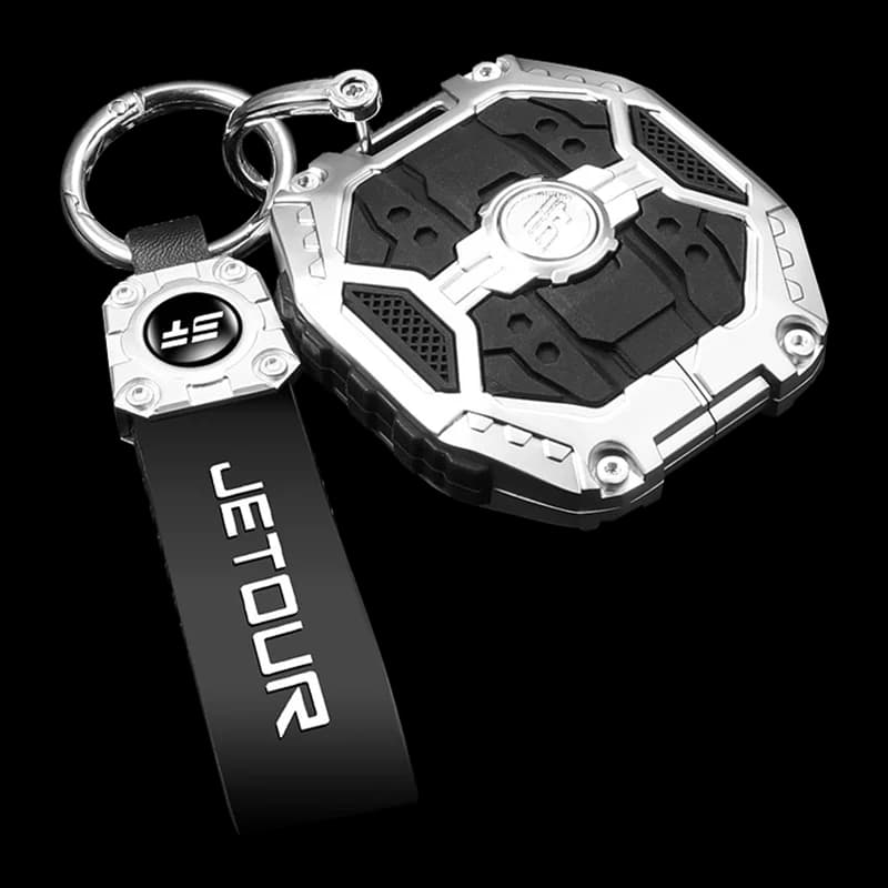 Zinc Alloy Key Fob Case for Jetour Freedom T2 Freer Traveller T1 2025+ Remote Cover Bag Shell Keychain Holder Car Accessories