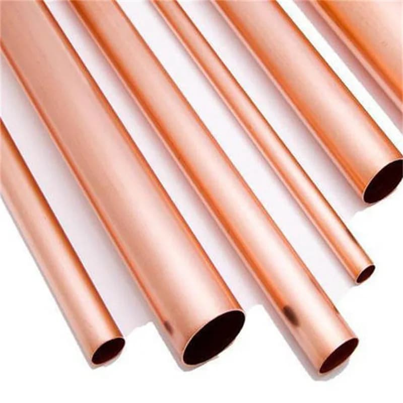 2Pcs T2 Red Copper Straight Hollow Hard Tube, OD3/4/5mm Wall 0.5/1mm Length 500mm