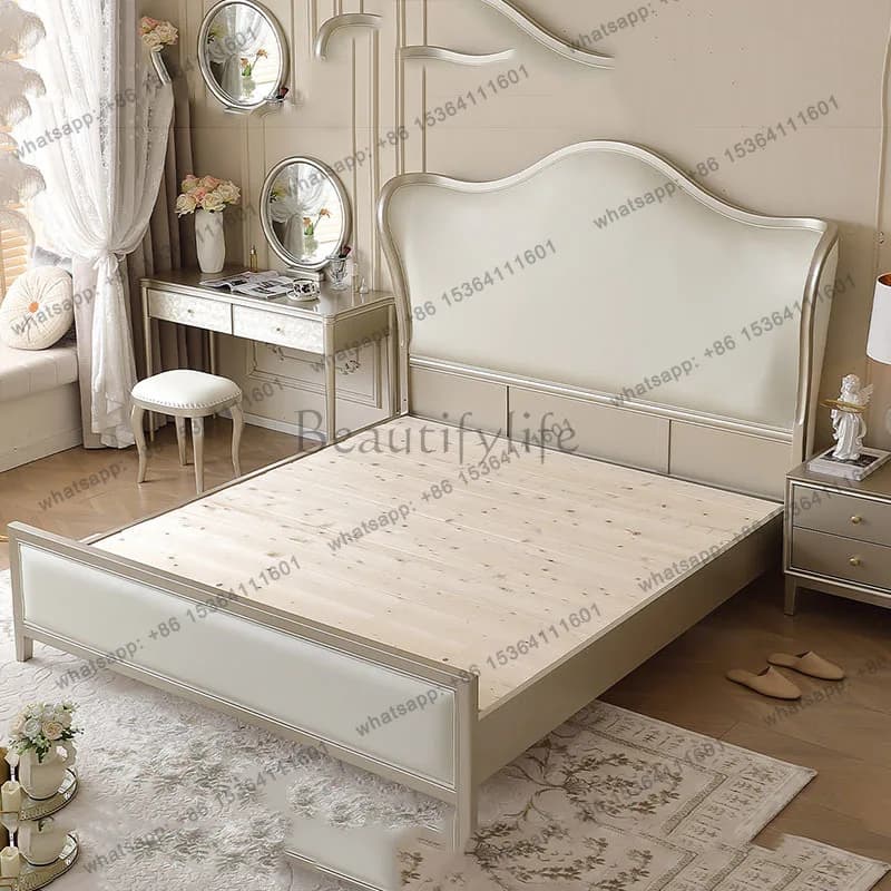 FG Simple Modern Massage Bed Bedroom Frame Queen Double Girls Storage Floor Design Bed Space Saving Sleeping Cama Trendy Furnitu