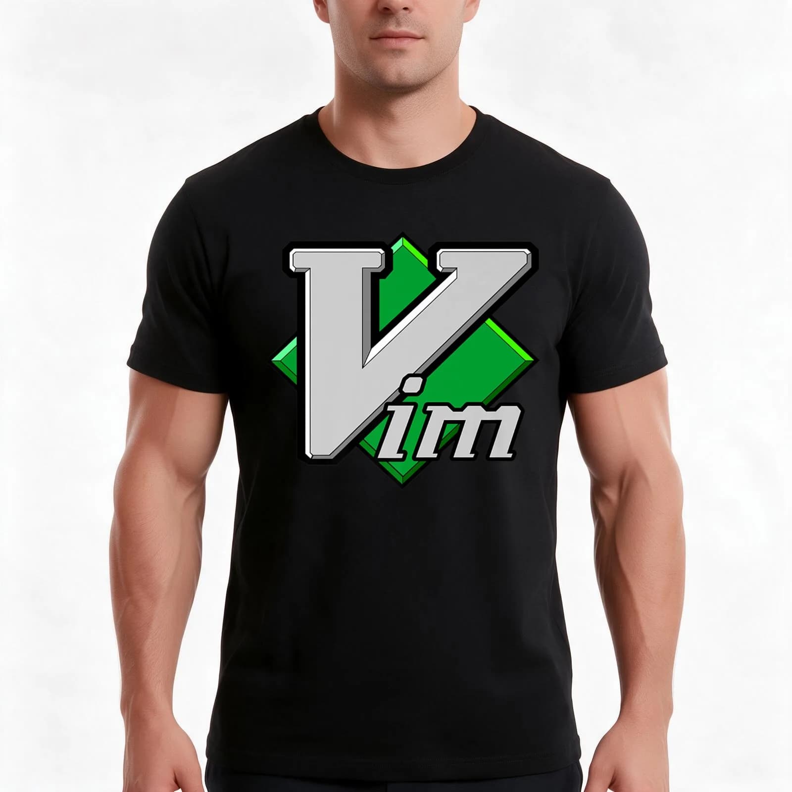Vim T-Shirt, Summer Casual Cotton Tee, Oversized Streetwear Tops, Vintage Graphic Print, Loose Fit Short Sleeve, 100% Cotton