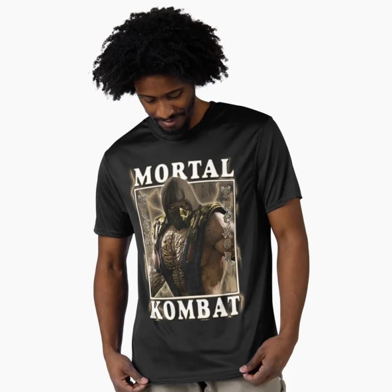 Tremor MK Vintage 90's Mortal Kombat Gift tee for gamer 100% cotton printed Men's Short Sleeve Graphic T-Shirt All size tops