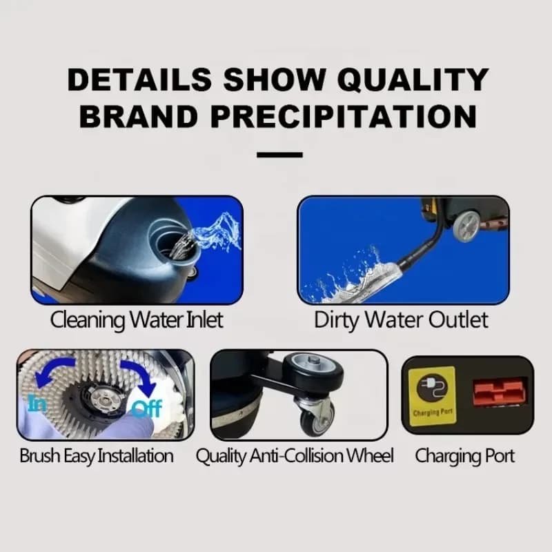Industrial Portable Floor Washing Device Durable Scrubbing Equipment For Hard Floor Daily Cleansing Maintenance