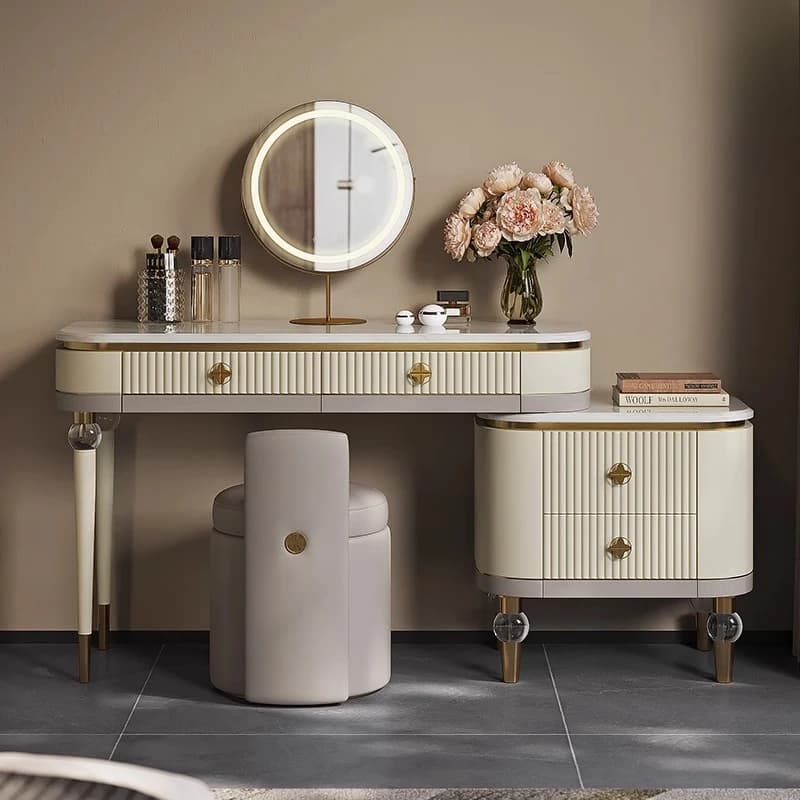 Bedroom Makeup Vanity Table European Modern Living Room Luxury Dressing Table Women aesthetic creative Lounge Suite Furniture
